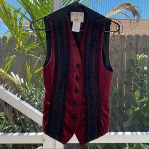 Vintage Mondi Velvet Vest Size EU34